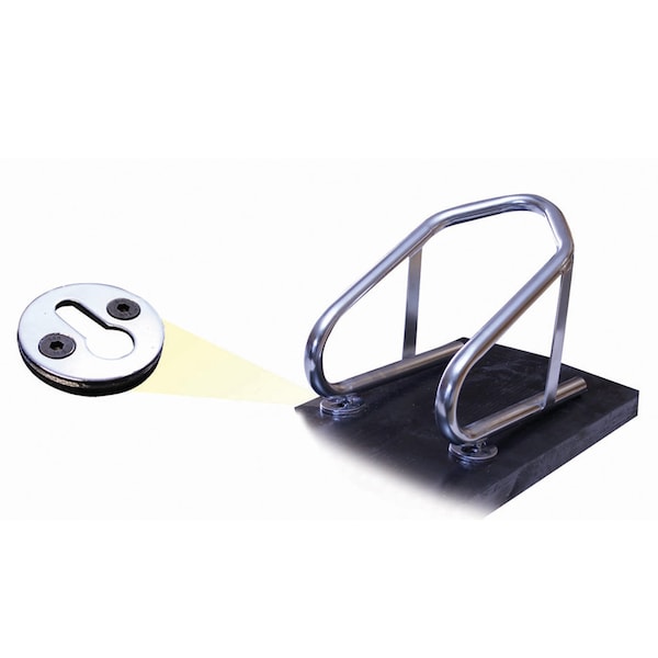 Erickson 6" Removable Chrome Motorcycle Wheel Chock 07506 - main
